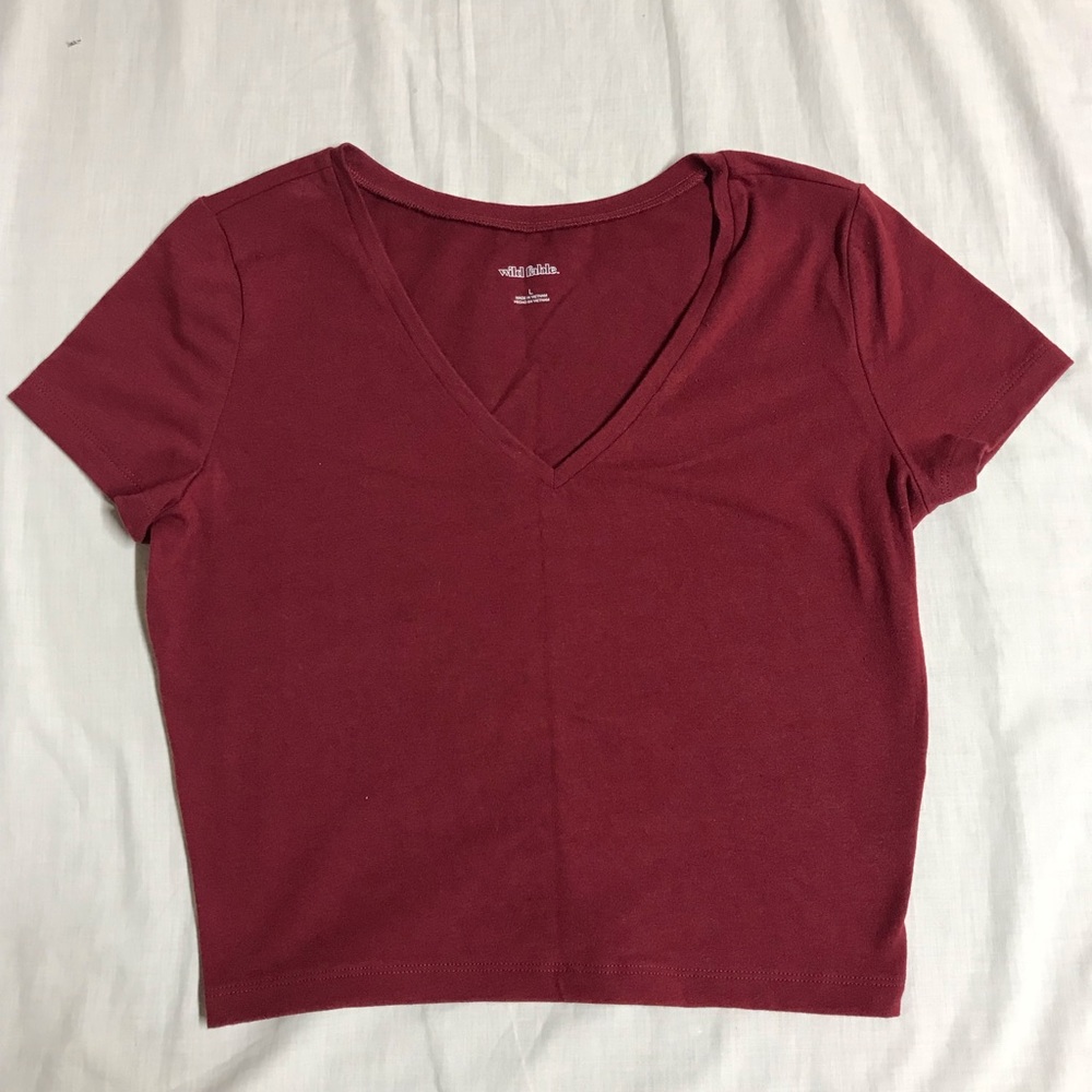 v-neck crop top